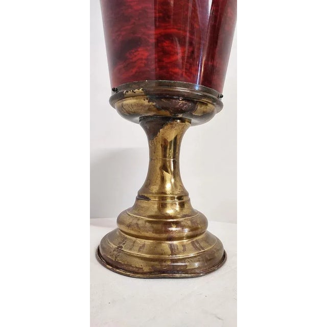 Brass and Methacrylate Flower Pot, Spain, 1960s, in Very Good conditions. Designed 1960 to 1969