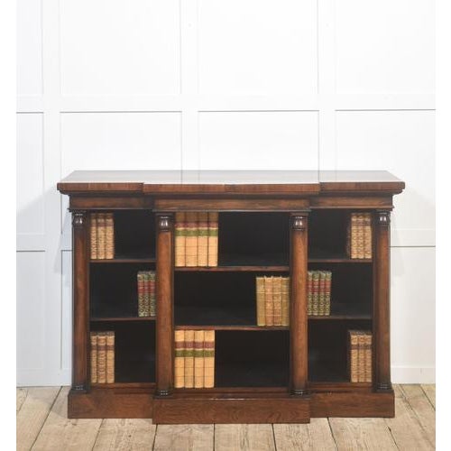 Rosewood Breakfront Open Bookcase, 19th Century For Sale - Image 17 of 17