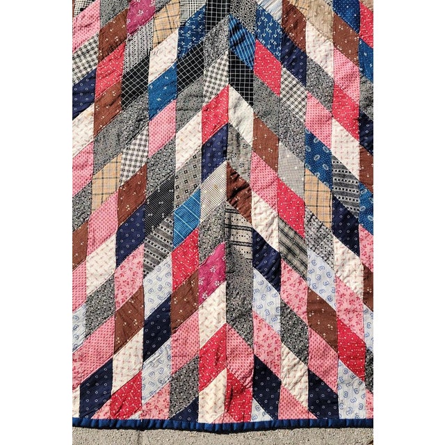Late 19th Century 19thc Collide-Scope Star Quilt For Sale - Image 5 of 7