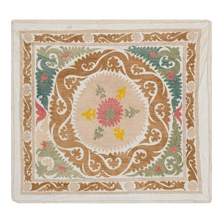 Suzani White Washed Tapestry - Embroidery Wall Decor For Sale