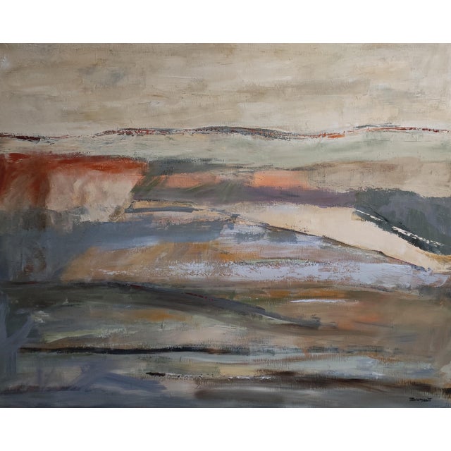 What Lingers is an original oil painting by French contemporary artist Sophie Dumont, whose work explores landscape...