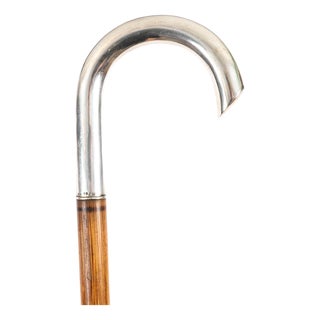 Antique Swedish Silver Walking Cane Stick, 1890s For Sale