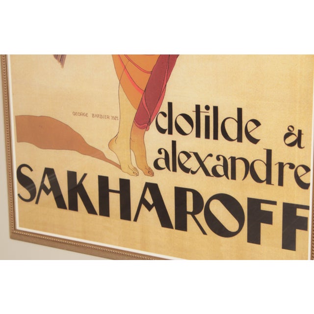 Plastic Art Deco Style Clotilde & Alexandre Sakharoff Large Framed Poster For Sale - Image 7 of 12