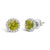 Immerse yourself in the allure of these exquisite 10K white gold stud earrings, each centered with a captivating 5mm...