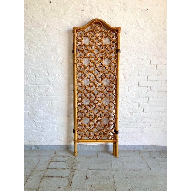 Vintage Italian Wicker Screen, 1960s For Sale - Image 12 of 13