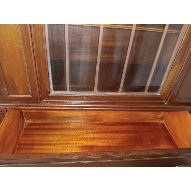 Antique China Cabinet Hepplewhite Hutch Duncan Phyfe Style For Sale - Image 10 of 10