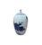 1980s Oriental Flowers Graphic Blue White Point Lid Oval Porcelain Jar For Sale - Image 5 of 8