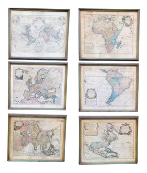 Guillaume De L'isle, G of the Island, 1800s, Paper, Set of 6