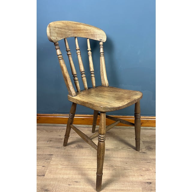 Antique Victorian Windsor Stickback Spindle Kitchen Chair, 1890s For Sale - Image 11 of 18