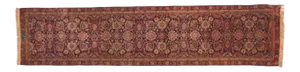 1900s Vintage Signed Persian Kermanshah Runner