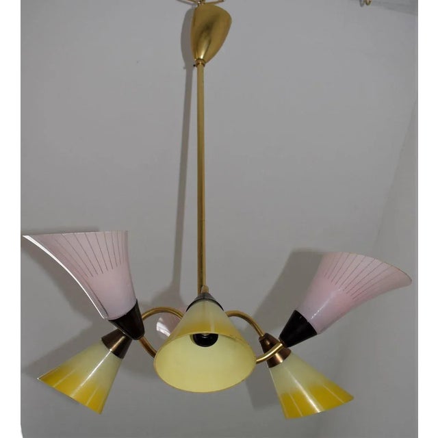 Mid-Century Modern Ceiling Lamp, 1950s For Sale - Image 3 of 6
