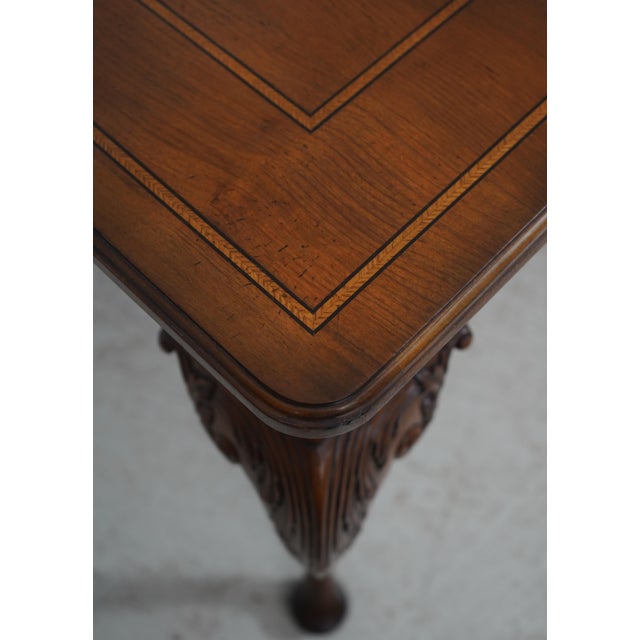1980s Baker Walnut Stately Homes Dining Table For Sale - Image 5 of 18