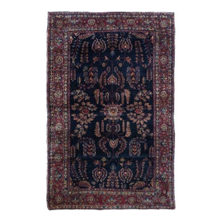 Antique Sarouk Rug 4'1'' x 6'7'' For Sale