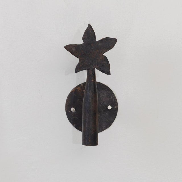 Spanish 1950s Spanish Iron Flower Wall Hook For Sale - Image 3 of 9