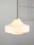 Mid-Century Modern Mid-Century Italian White Glass & Brass Pendant Lamp For Sale - Image 3 of 13