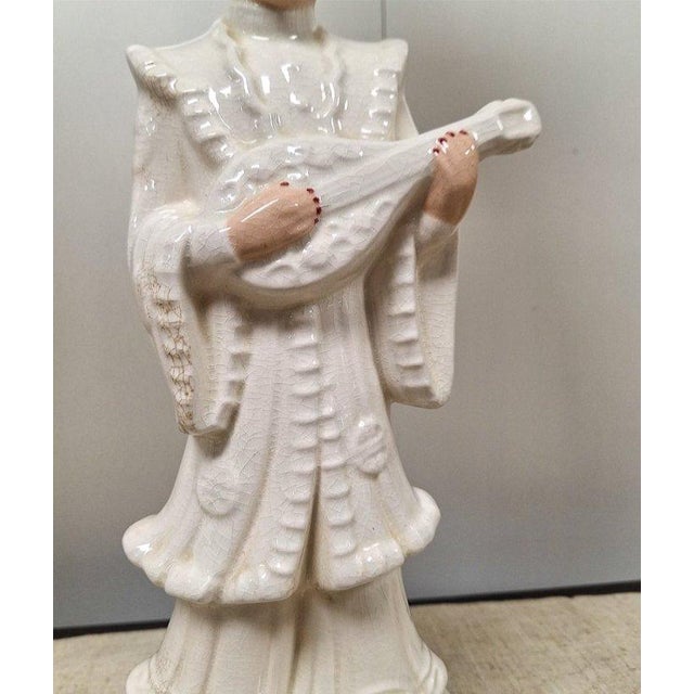 Vintage Mid-Century Blanc De Chine Figural Table Lamps - Pair For Sale - Image 15 of 15