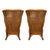 Wood Pair of Double-Caned Rattan Wing Chairs With Leopard Upholstery For Sale - Image 7 of 11