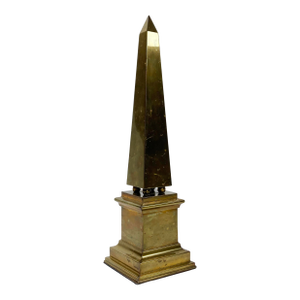 Large Vintage Brass Obelisk
