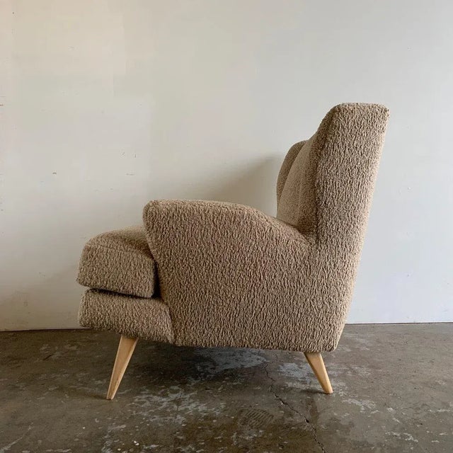 Not Yet Made - Made To Order Mid Century Style Toast Wingback Chair For Sale - Image 5 of 13