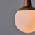 Brass 1950s Brass, Wood, and Opaline Glass Pendant Attributed to Stilnovo For Sale - Image 8 of 12