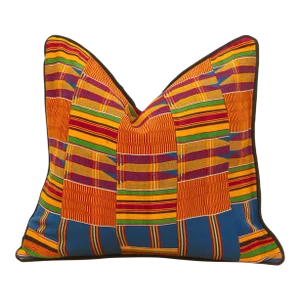 Akua Vintage African Kente Pillow Cover