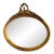 Italian Oval Wall Mirror – Horizontal Gold Leaf Frame For Sale