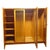 Mid-Century Modern Large Mid-Century Modern Wardrobe in Oak and Birch Veneer with Textured Glass Doors, East German, 1959 For Sale - Image 3 of 9