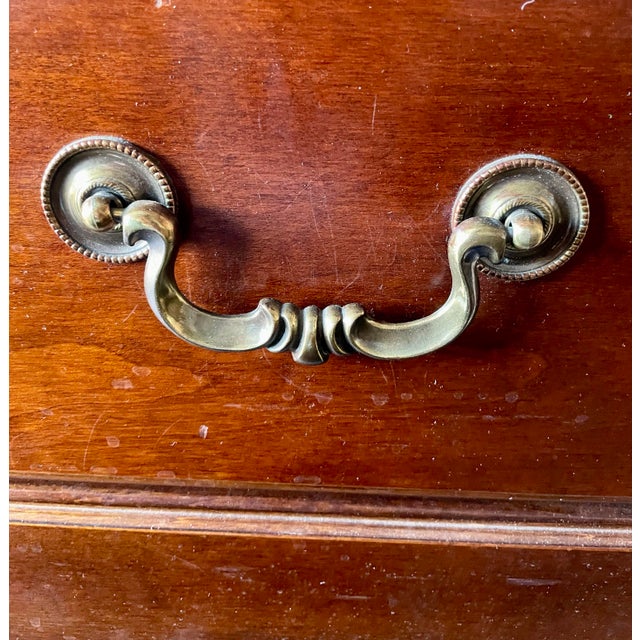 Vintage Lane Gothic Revival Tall Chest of Drawers With Pierced Arch Detail For Sale In Los Angeles - Image 6 of 6