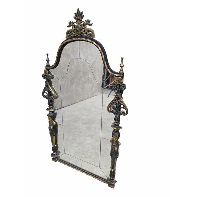 Antique Oscar Bach Style Console Table With Mirror For Sale - Image 12 of 12