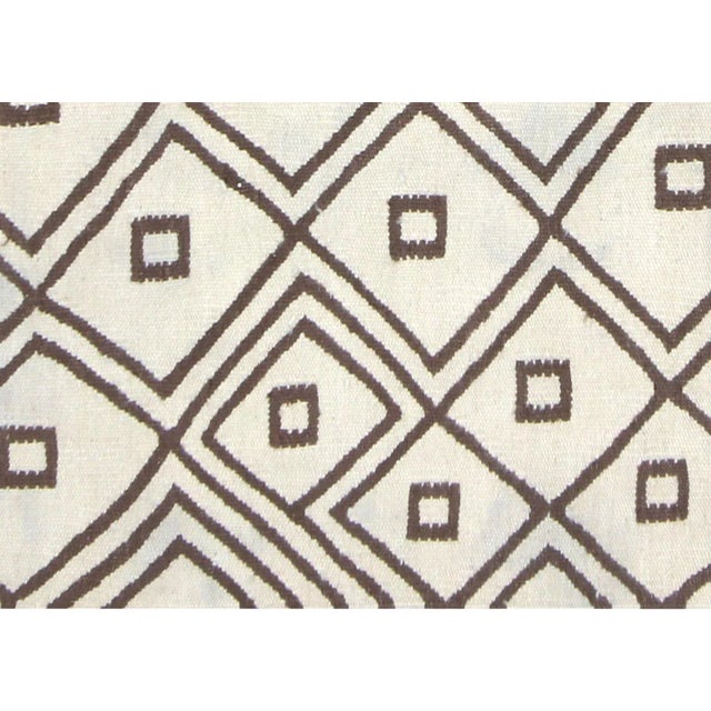 Contemporary Egyptian Kilim. Hand woven in a Berber design with wool on cotton foundation in the Fustat region of the Nile...
