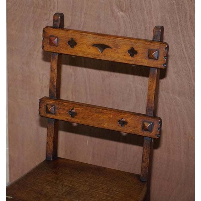 Antique Arts & Crafts Metamorphic Library Steps, 1880s For Sale - Image 4 of 18