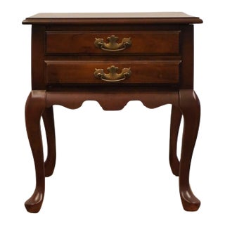Hammary Furniture Solid Cherry Traditional Queen Anne 20" Accent End Table For Sale