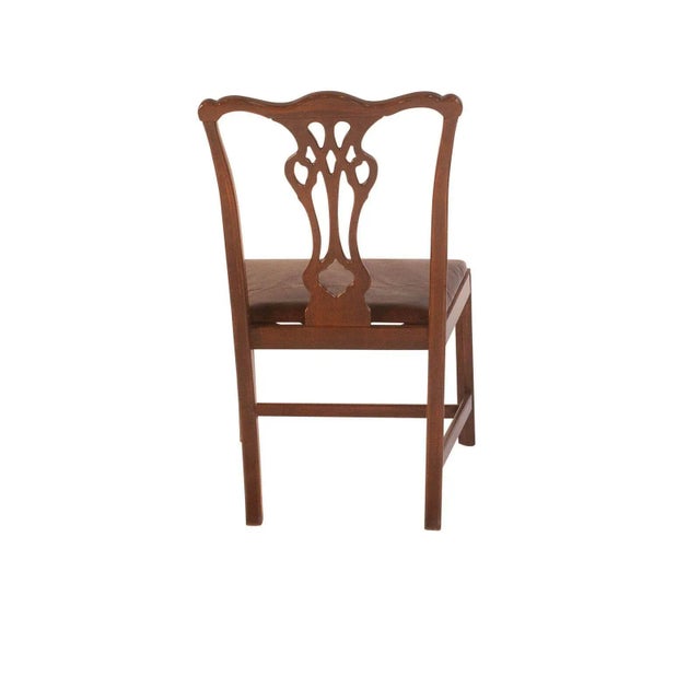 Coffee Set of 8 Chippendale Style Dining Chairs England C.1900 For Sale - Image 8 of 11