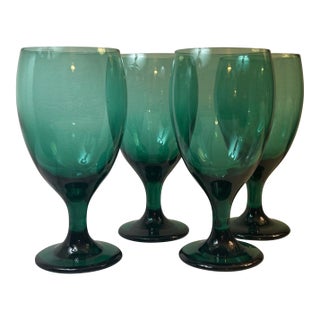 Libbey Juniper Green Glasses - Set of 4 For Sale
