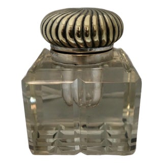 Early 20th Century Large Crystal Inkwell For Sale