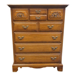 Broyhill Furniture Penn Colony Solid Cherry Early American Colonial 38" Chest of Drawers 2600-41 For Sale