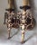 A nice pair of Antique bronze wall Sconces. The sconces have an elegant design and would fit into an Arts & Crafts, Art...
