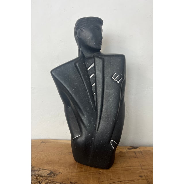 Vintage Postmodern Style Ceramic Man Sculpture in the style of Lindsey B Balkwill, 1980s For Sale - Image 15 of 18