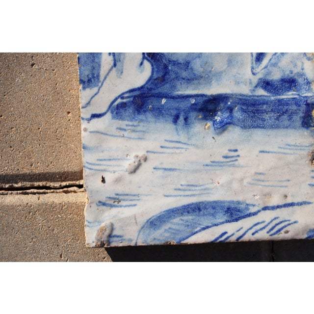 Baroque 18th Century Tile Dancing Feet, Portuguese Antique Baroque For Sale - Image 3 of 7