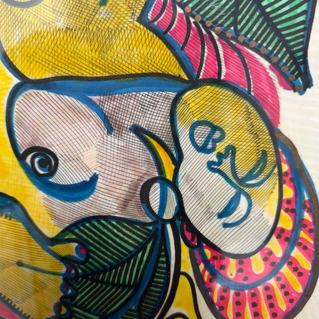 1990s Gwendolyn Aqui-Brooks Original Mixed Media For Sale In Washington DC - Image 6 of 7