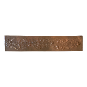 1970s Copper Hammered Floral Relief Decoration Panel