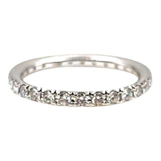 0.79 Ct Diamond Eternity Ring Size 6 For Sale