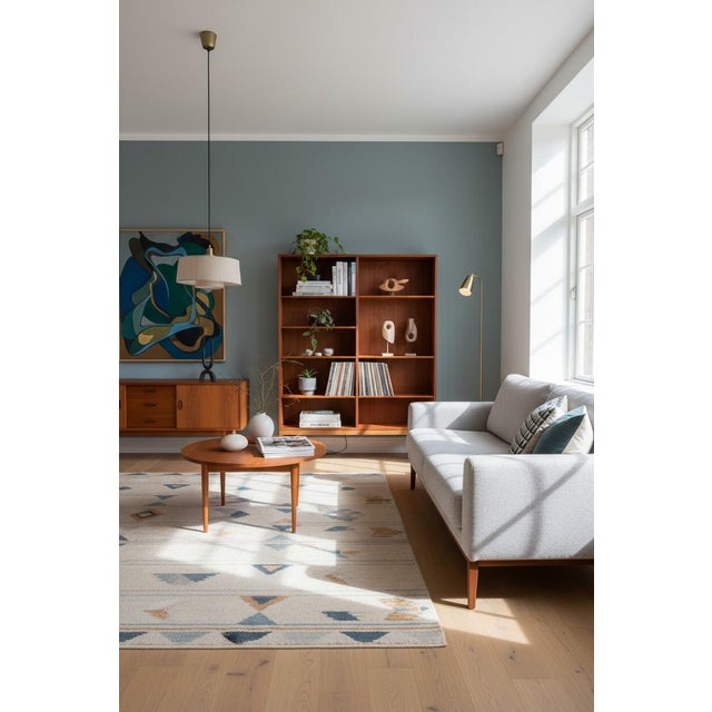 Brown Vintage Teak Bookcase by Børge Mogensen for FDB Møbler, 1960s For Sale - Image 8 of 12