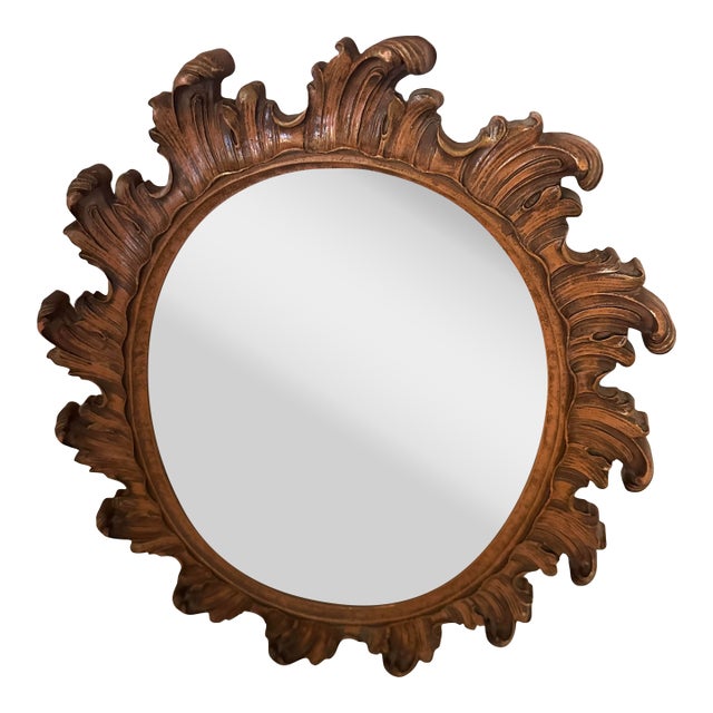 Vintage French Rococo Louis XVI Ornate Wall Mirror For Sale