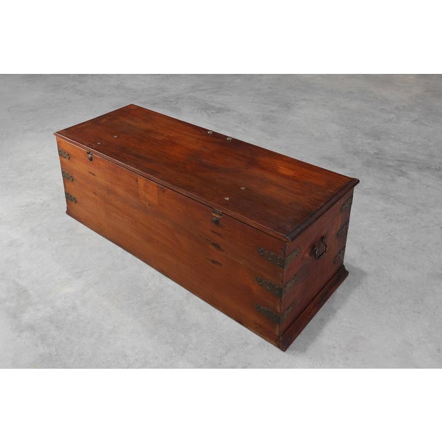 Antique 19th Century Dutch Teak Blanket Chest, Netherlands For Sale - Image 14 of 16