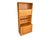 Restored 1960s Danish Modern Bookcase Cabinet With Carved Pulls & Sliding Doors For Sale - Image 4 of 17