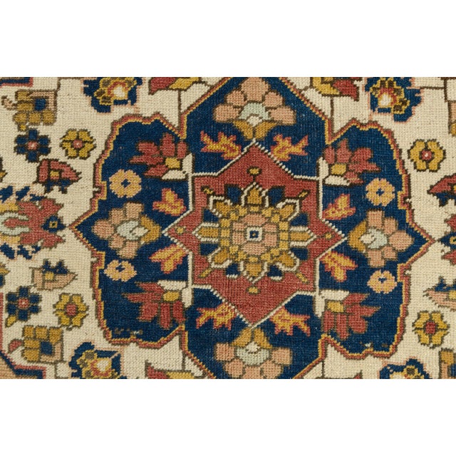 Vintage Turkish Area Rug, Hand-Knotted Wool, Traditional Anatolian Medallion Design For Sale - Image 9 of 10