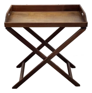 Early 20th Century English Regency Walnut Butler's Serving Tray Table