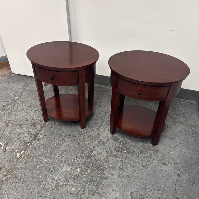 Pottery Barn Valencia Oval Nightstands, Pair For Sale - Image 12 of 12