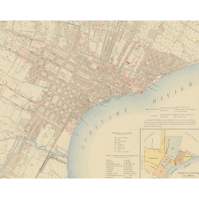 Plan of Paramaribo Suriname, 1920 For Sale - Image 4 of 5